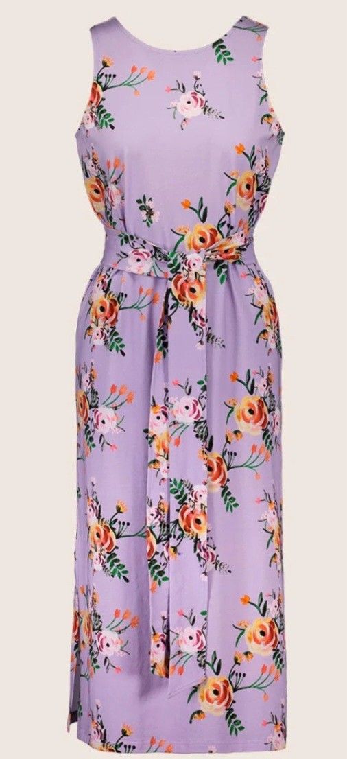 Tank Midi Dress, Lavender Bloom