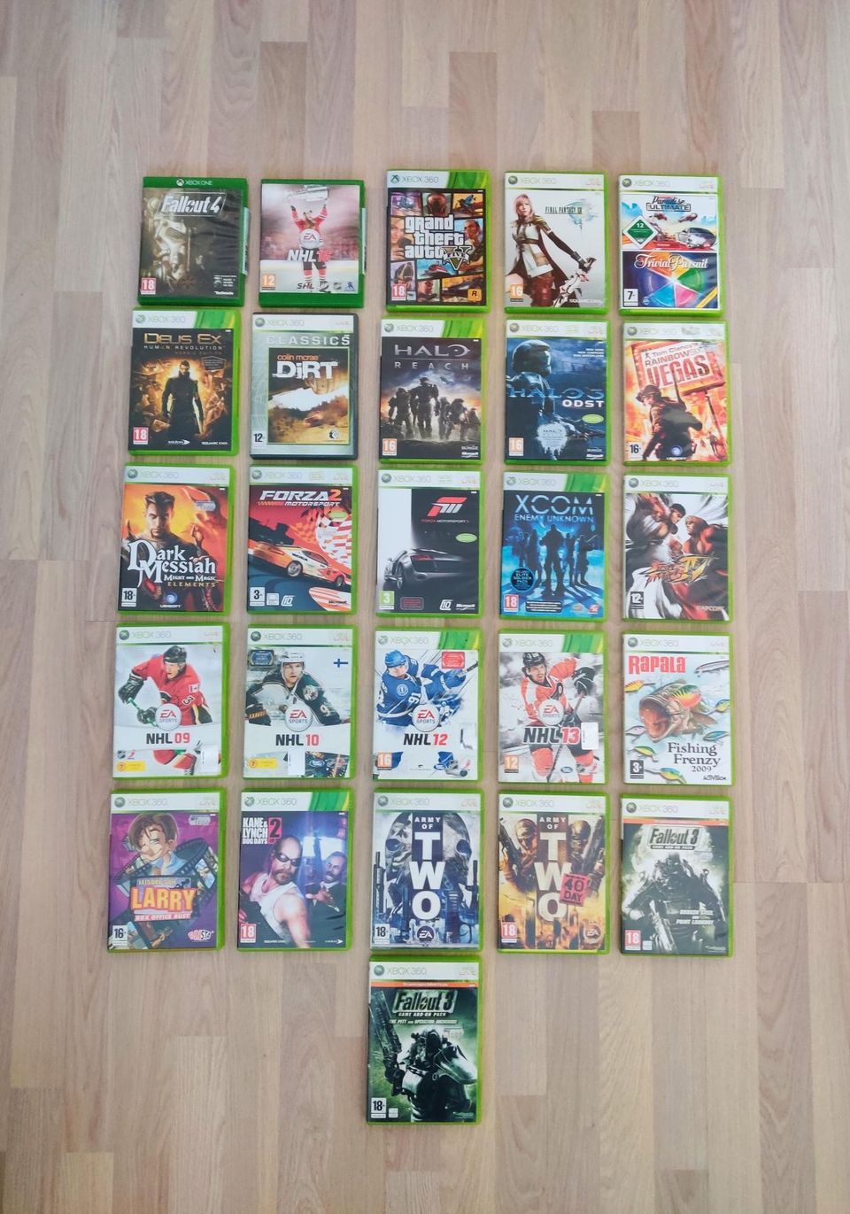 Xbox 360 pelejä