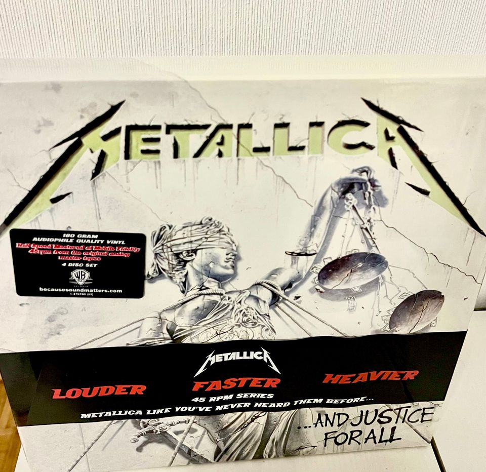 Metallica Justice for all 4 x 45 RPM LP box