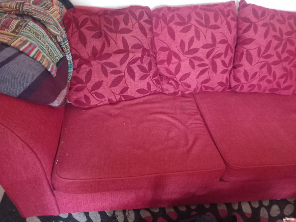 Divaani kulma sohva punainen