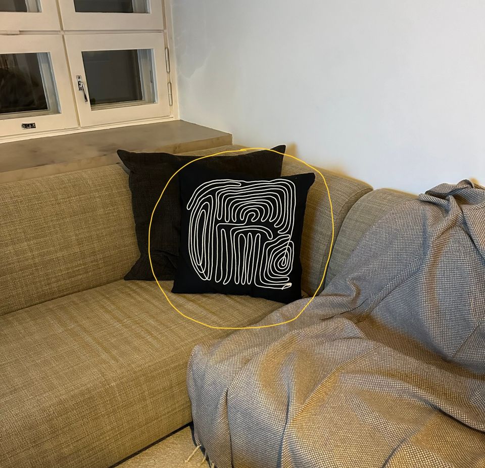 IKEA BRUNBRÄKEN Cushion cover + pad | koristeellinen tyyny