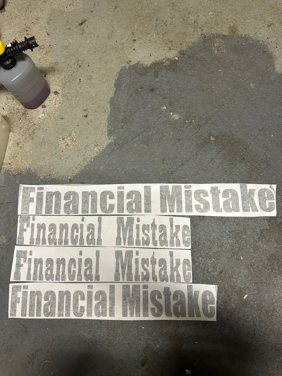 Financial mistake tarrat