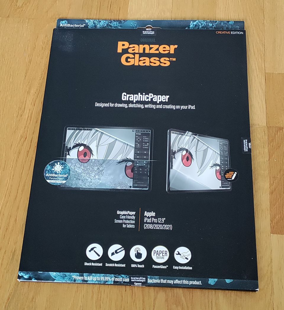 Ipad 12.9 2018/2020/2021 malleihin sopiva suojalasi Panzer Glass