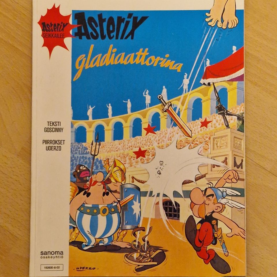Asterix gladiaattorina ym sarjakuvia