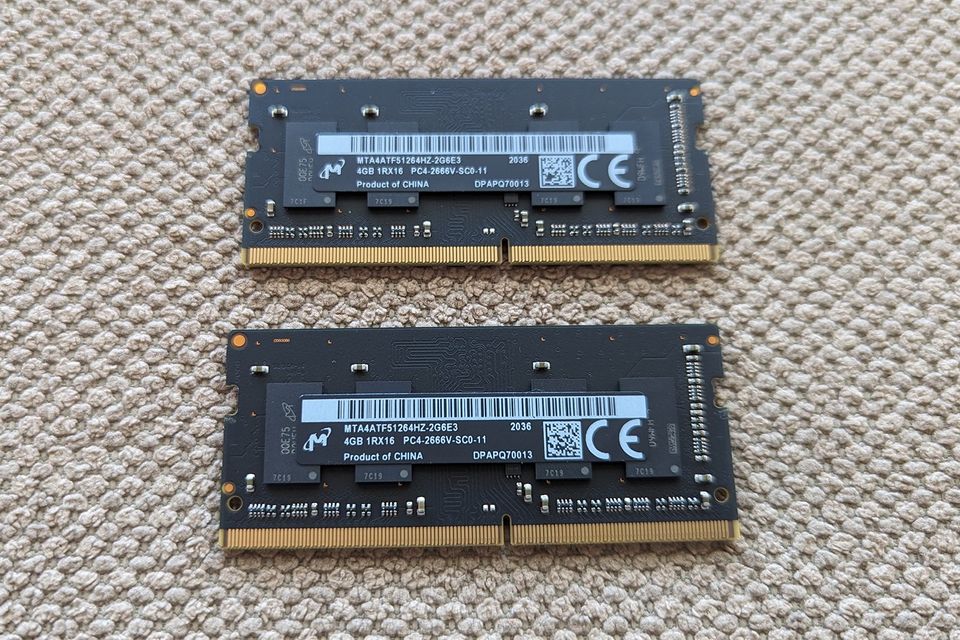 Apple - 8GB (2x4GB) DDR4-2666 SODIMM MTA4ATF51264HZ-2G6E3