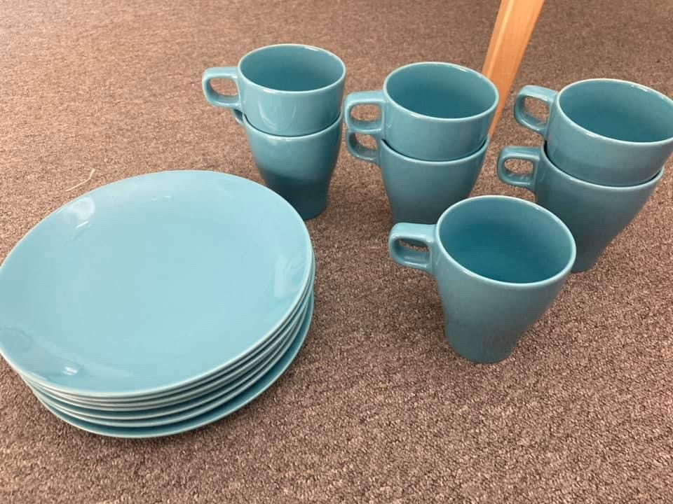 Ikean kahvikupit ja lautaset 7kpl