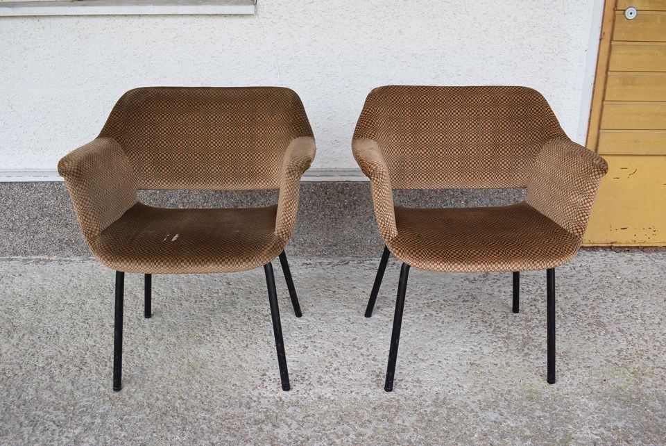 Pehmustetut Kilta-nojatuolit 60-luvulta 2 kpl