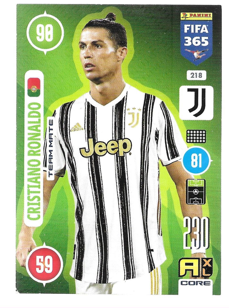 Cristiano Ronaldo #218 Juventus - 2021 Panini Adrenalyn XL FIFA 365