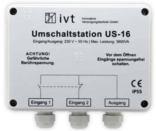 Invertterin ja verkon automaattikytkin IVT US-16