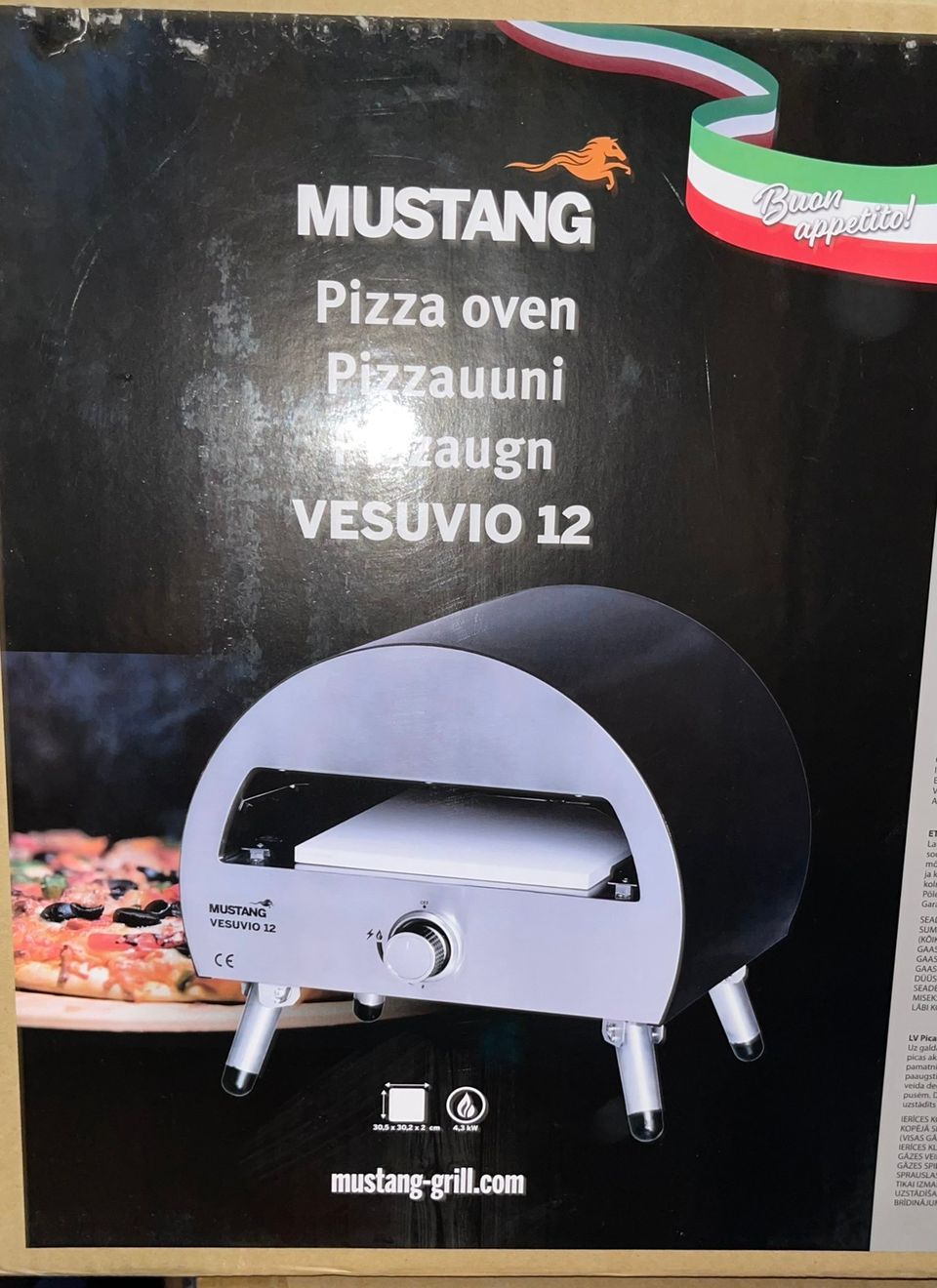 Mustang Vesuvio 12 pizzauuni (Käyttämätön)