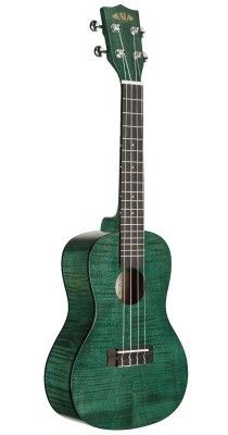 UUSI Kala KA-CEMG Concert Exotic Mahogany Green ukulele