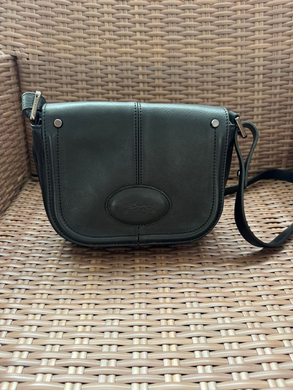 Longchamp crossbody musta