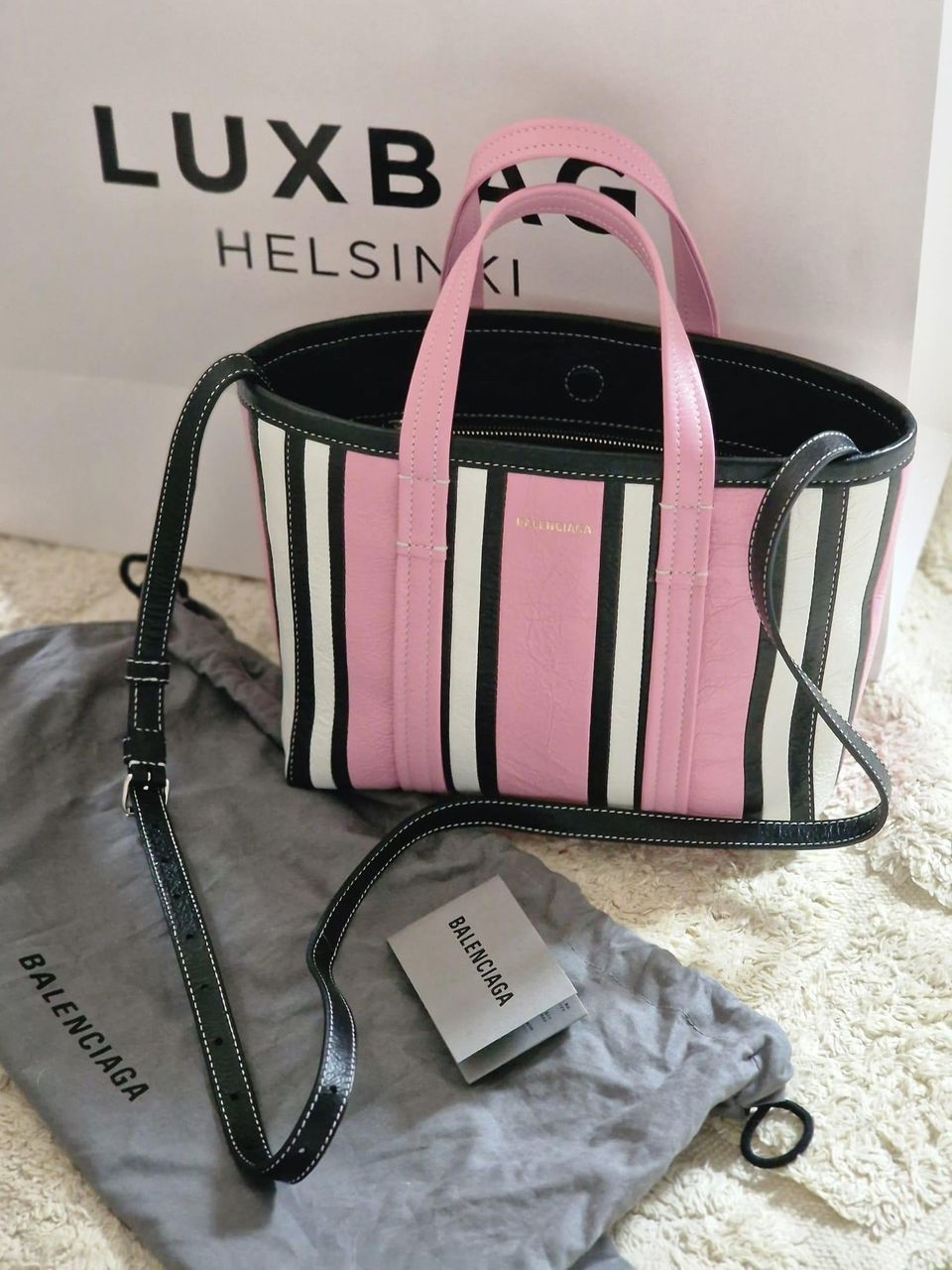 Balenciaga Uusi Small Barbest East West Tote Pink