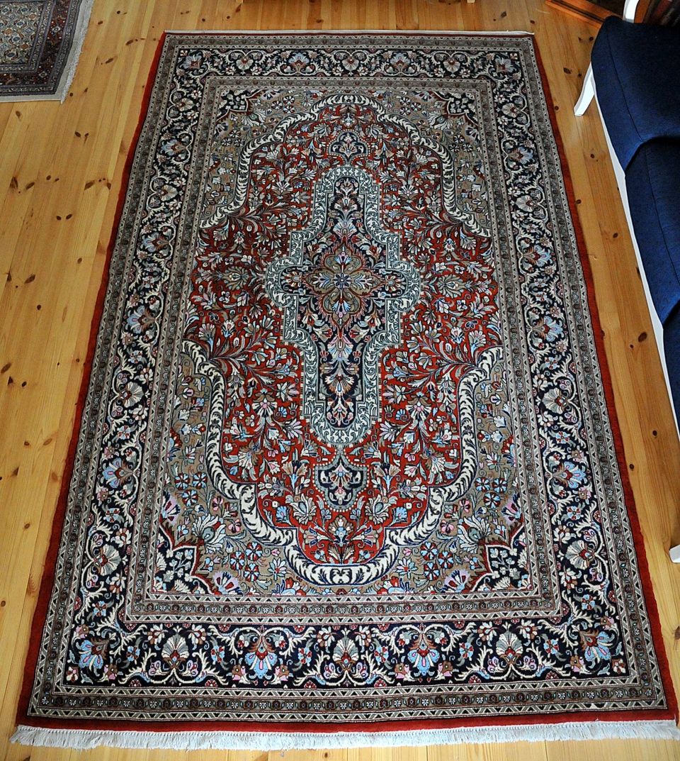 Käsinsolmittu villamatto 232 x 147 cm Qom Kork, Iran