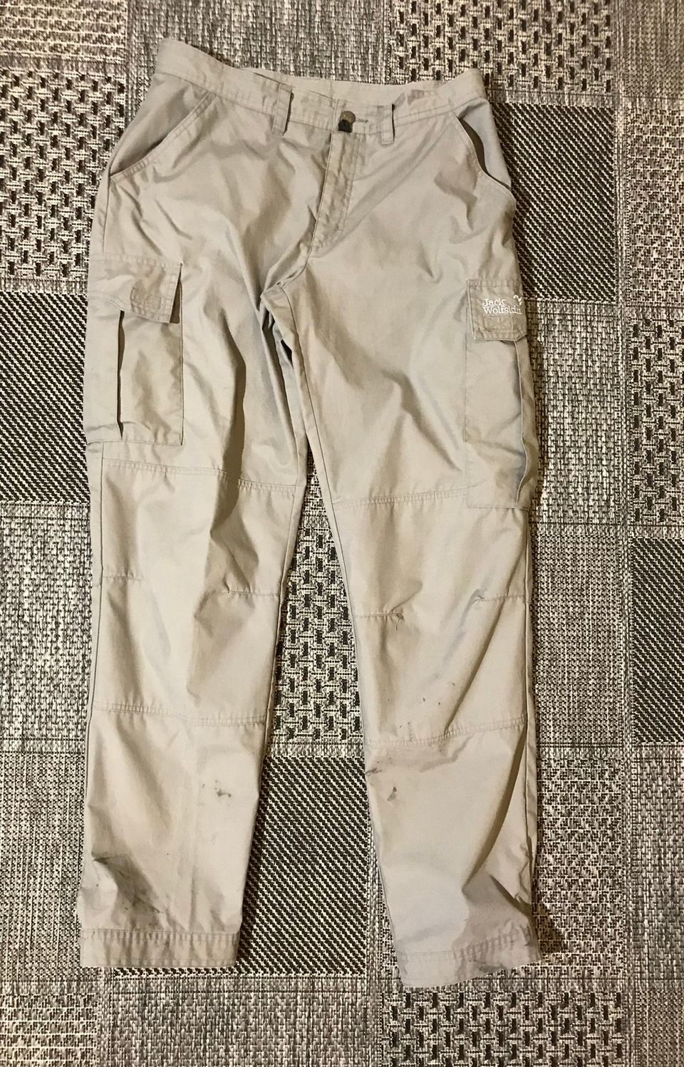 JACK WOLFSKIN mens 33/32 L hiking pants 65% cotton 35% polyester retkeilyhousut