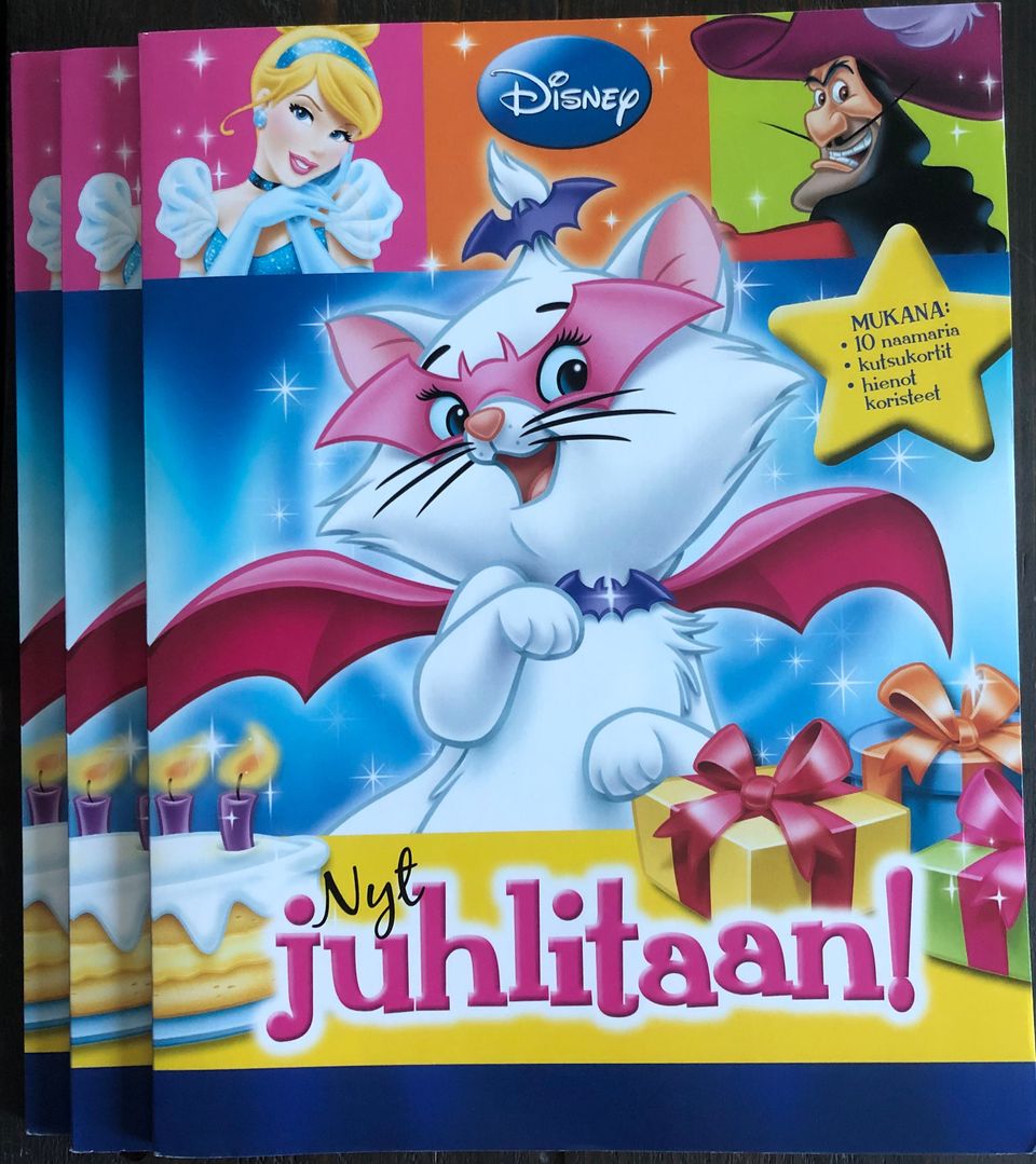 Nyt Juhlitaan- koristelehti synttärijuhliin, Disney