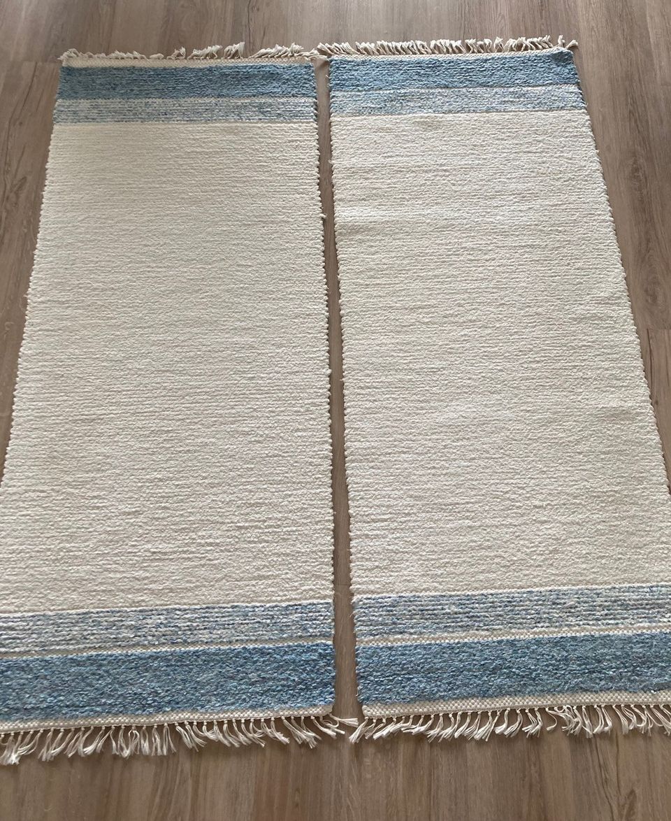 Kangaspuilla kudottu matto