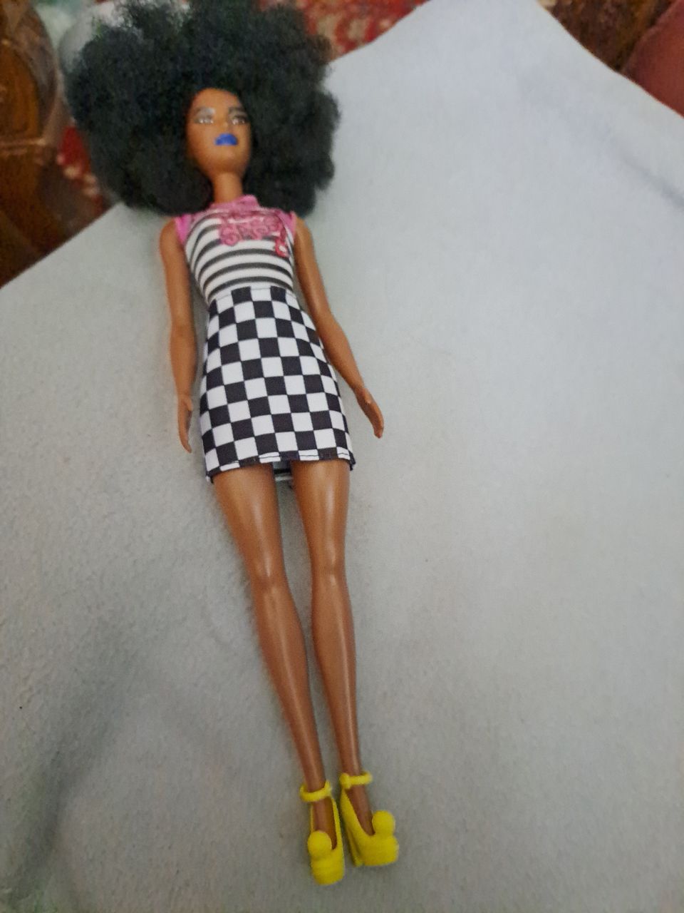 Mattel Fashionistas Brunette, Afro siniset huulet,Barbie.