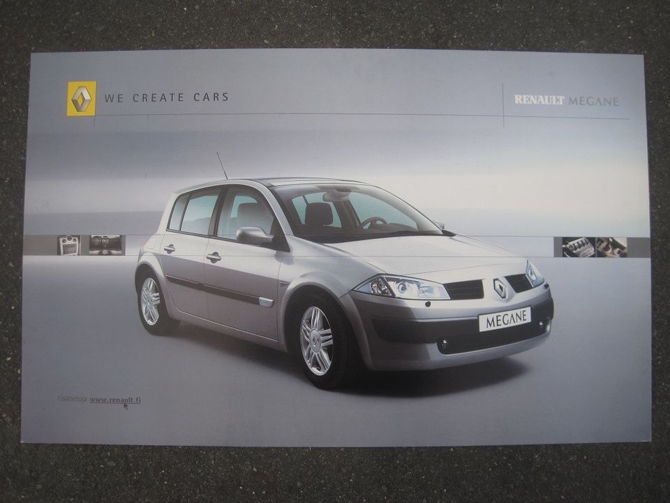 Renault Megane alkuperäinen mainostaulu 98x61cm
