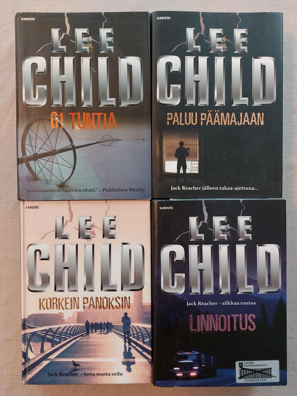 Lee Child neljä kovakantista kirjaa, Itä-Vantaalla