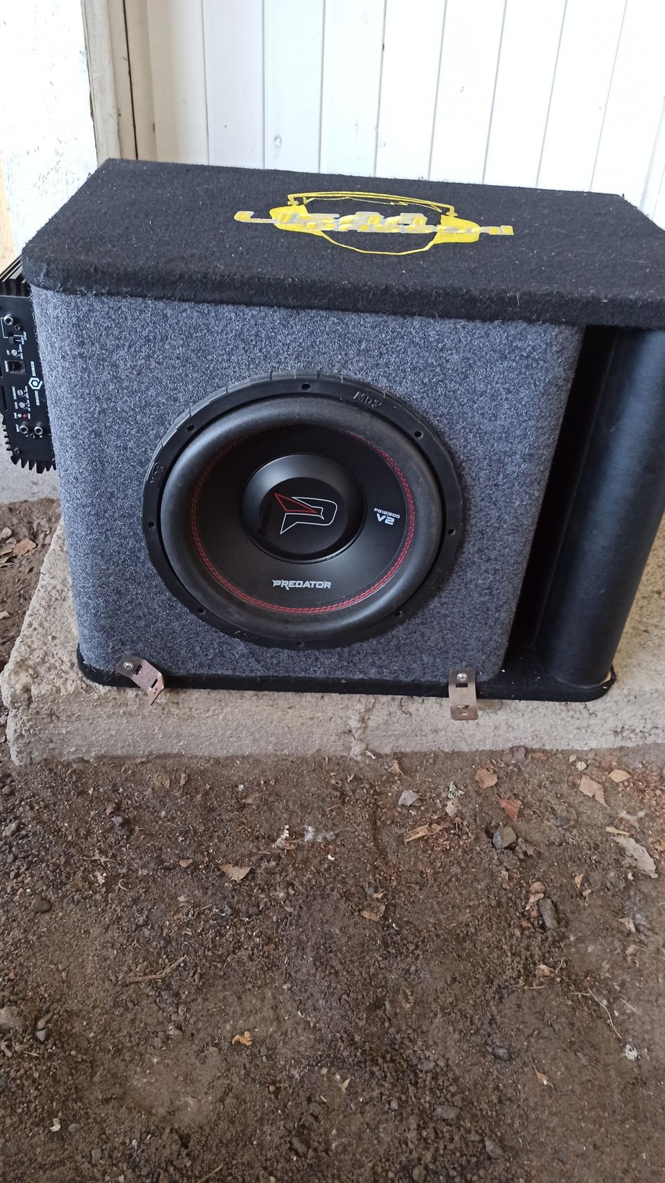 Auto Subwoofer 12", vahvistin setti.