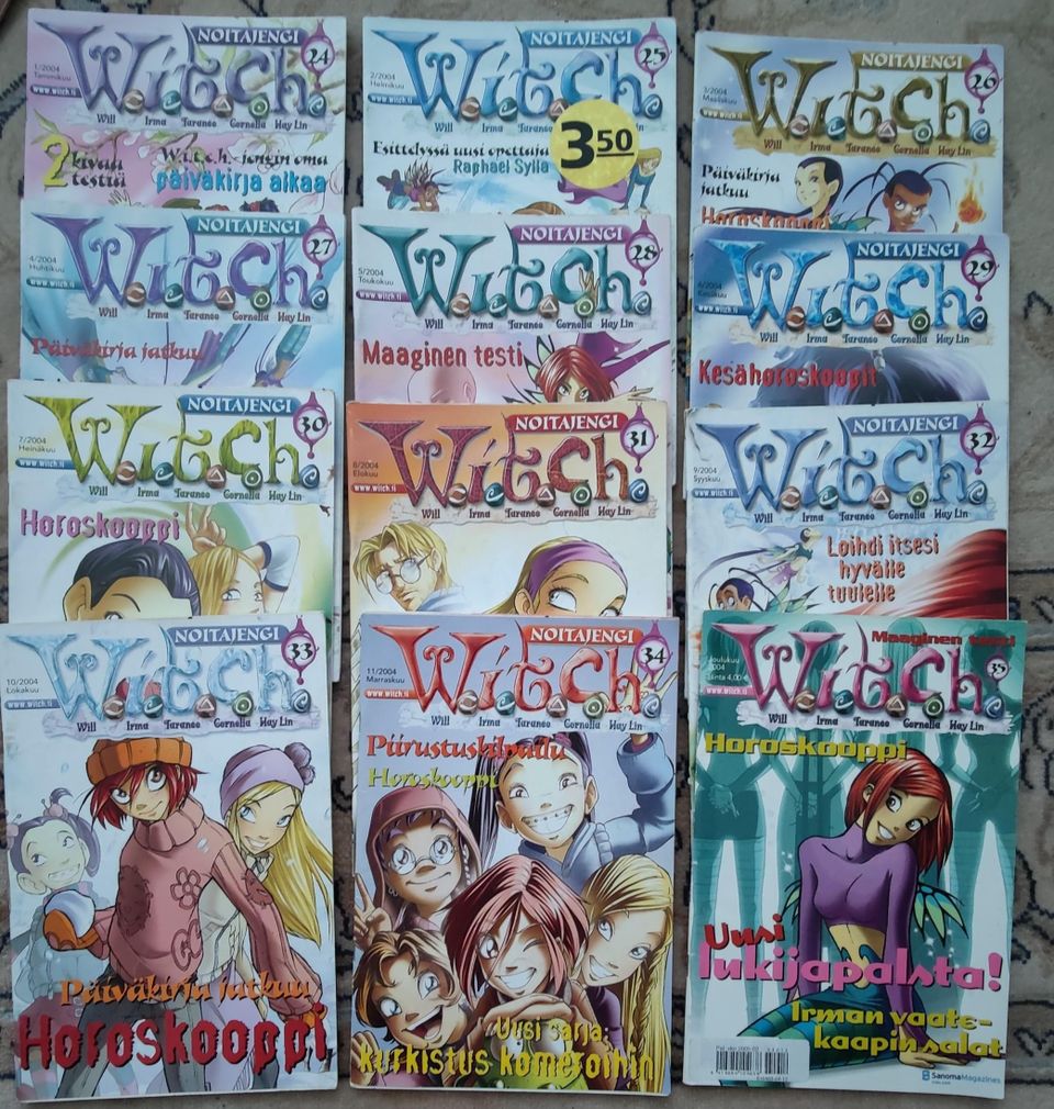 Witch sarjakuvalehti 12 kpl vuosikerta 2004