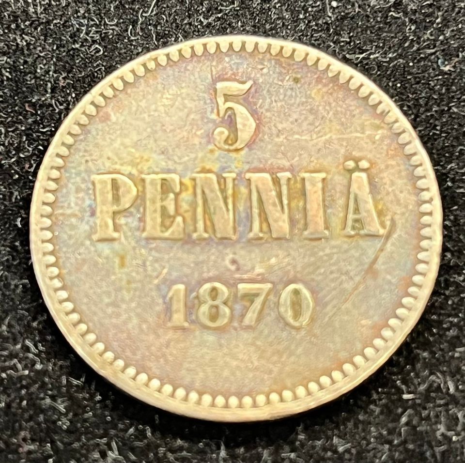 5 penniä 1870 Aleksanteri II