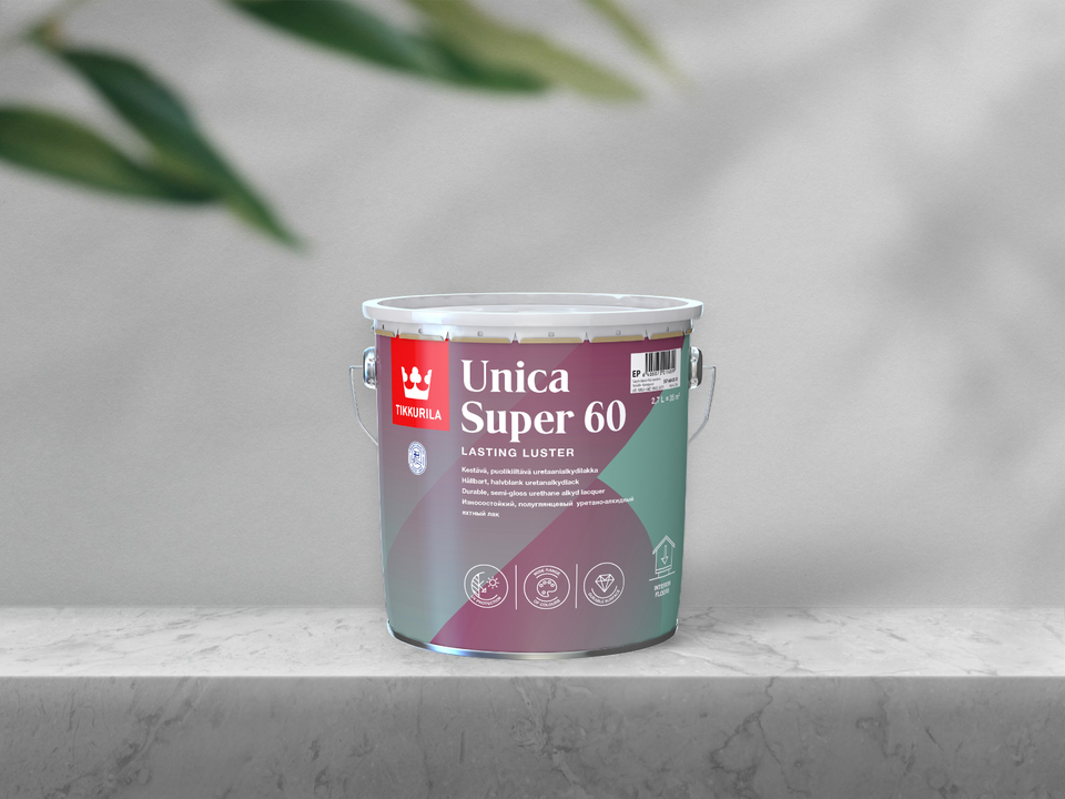 Tikkurila Unica Super 60, Uretaanialkydilakka (2,7L / EP)