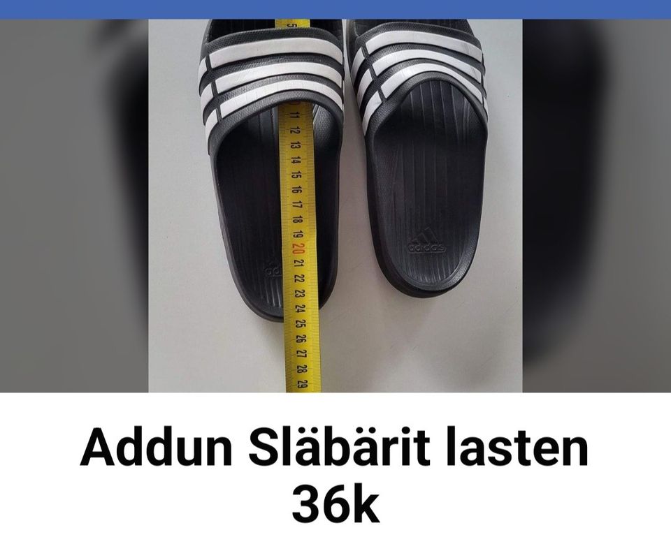 Adidas släbärit, koko about 36