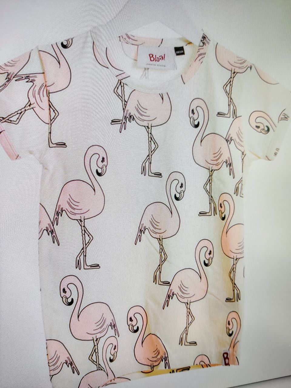 Flamingo aiheista kangasta (Blaa)