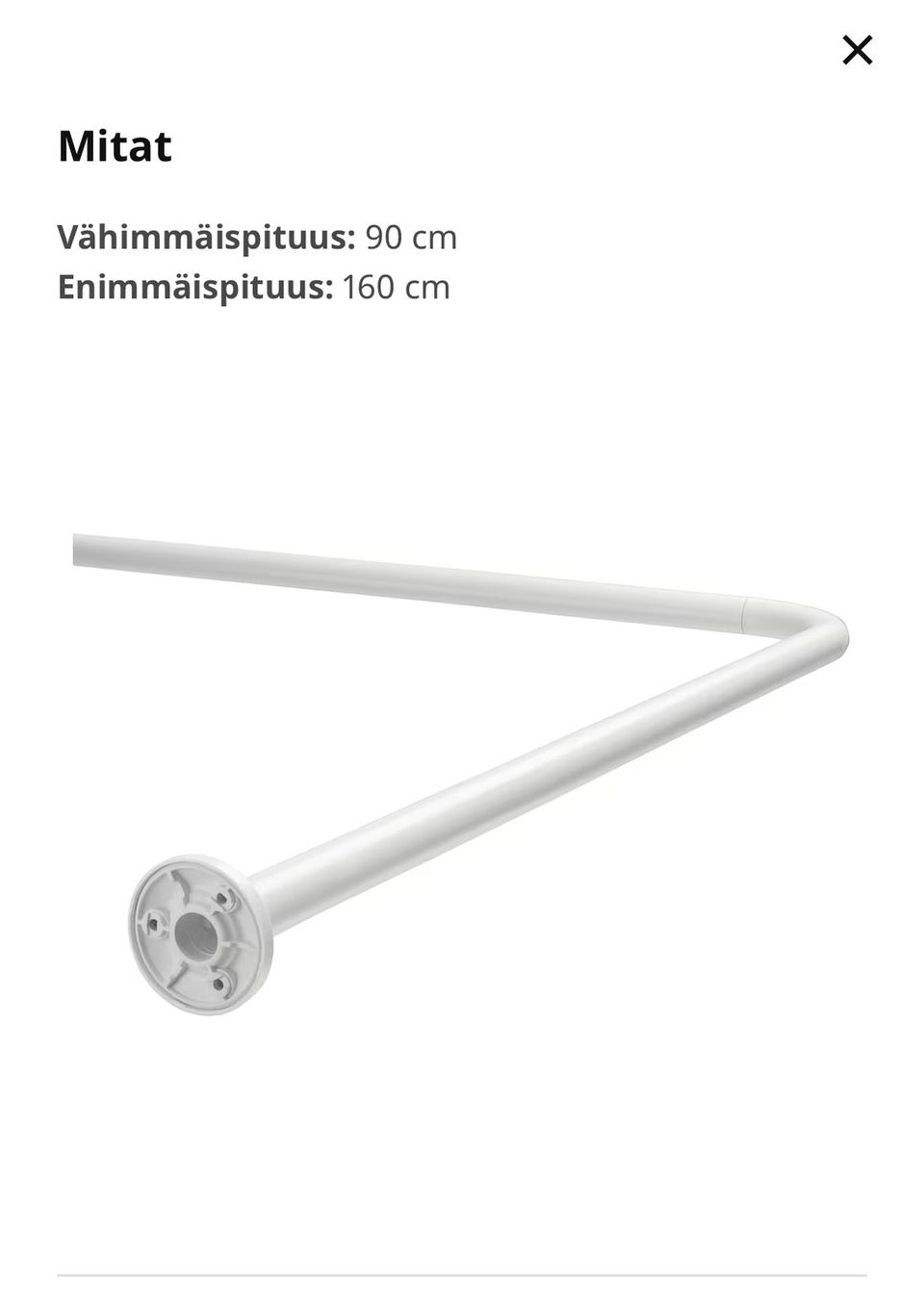 Suihkuverhotanko Ikea Vikarn
