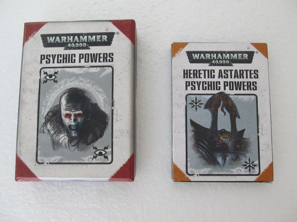 Warhammer 40k: Psychic Powers ja Heretic Astartes Psychic Powers  -kortit