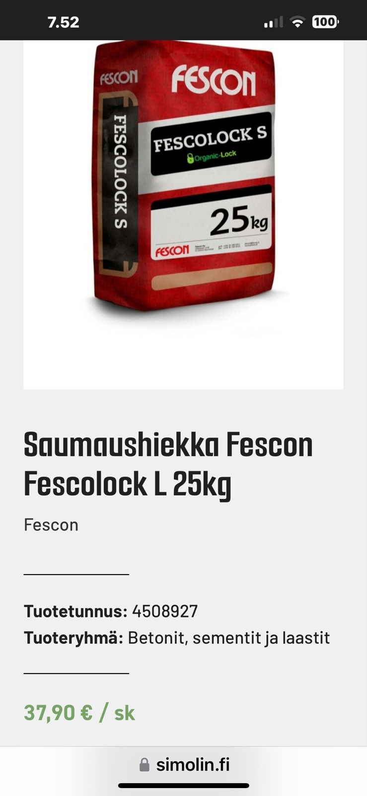 Saumaushiekka FescoLock L