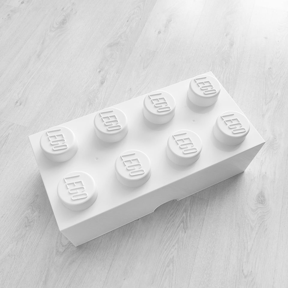Lego säilytyslaatikko 8 valkoinen