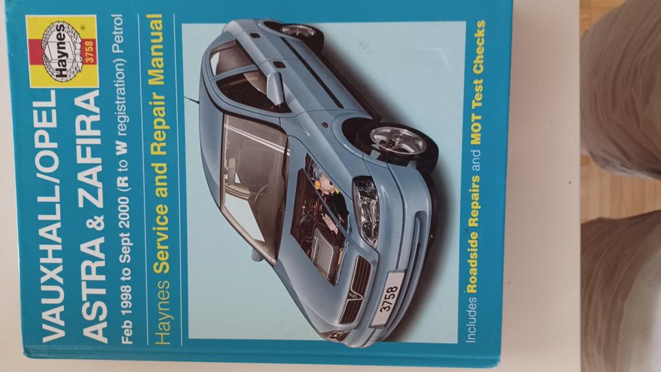 Opel Astra G ja Zafira vm 1998 -2000 Haynes korjauskirja