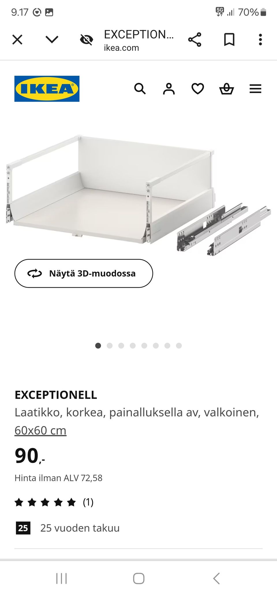 Ikea EXCEPTIONELL 60x60