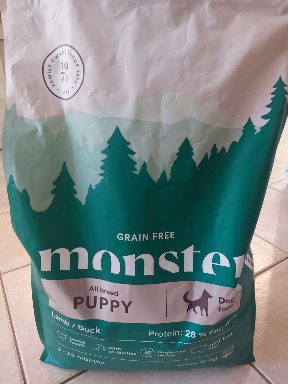 Monster puppy lammas/ankka koiranruoka 6,8kg