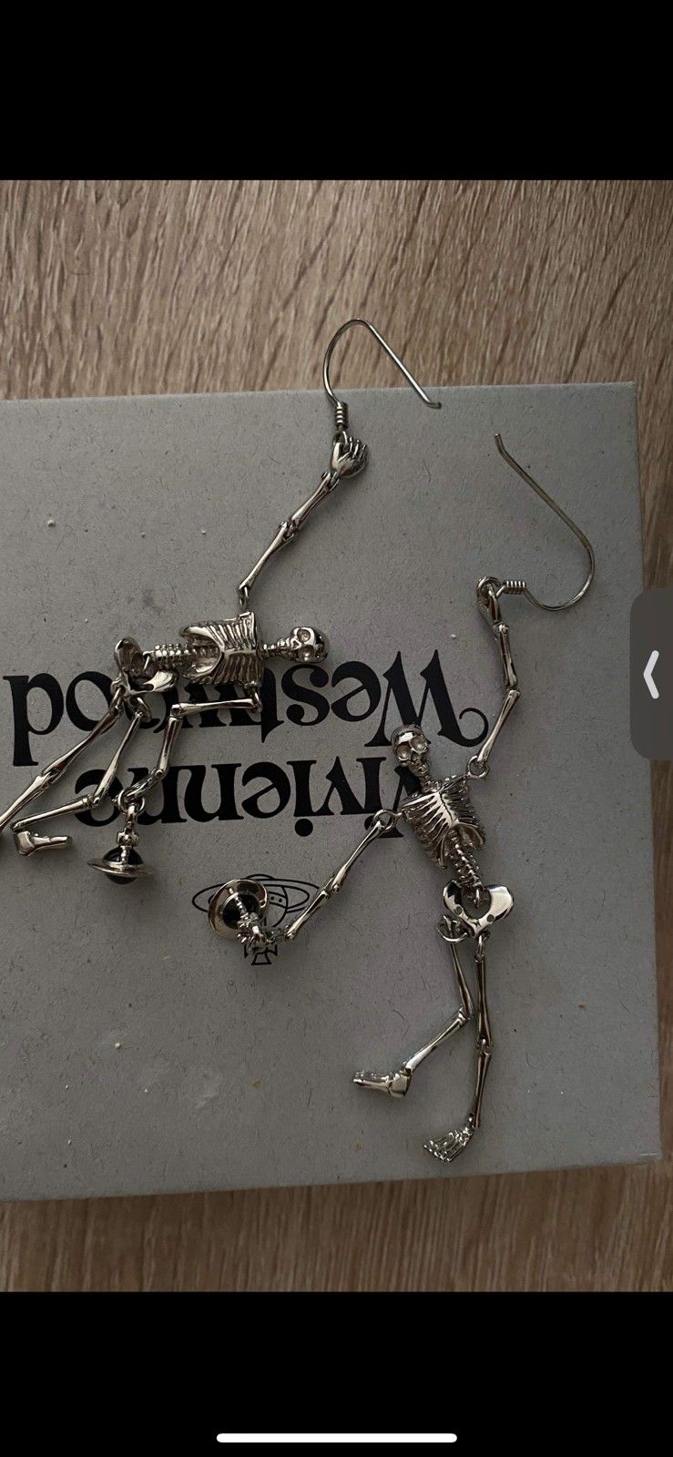 Vivienne Westwood skeleton earrings