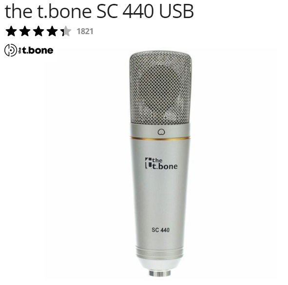 Microphone mikrofoni t.bone SC 440
