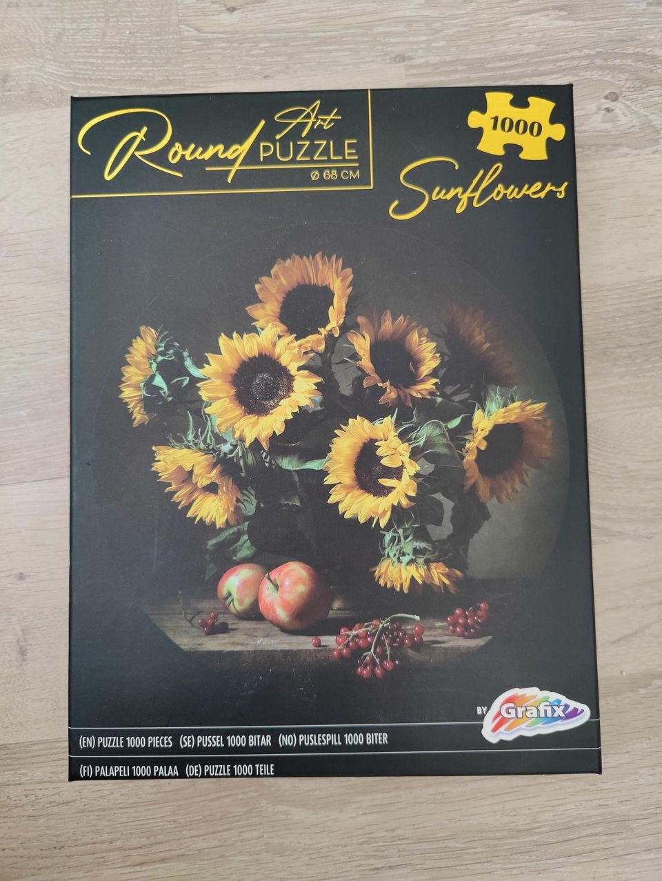 1000 palaa, pyöreä palapeli, Sunflowers