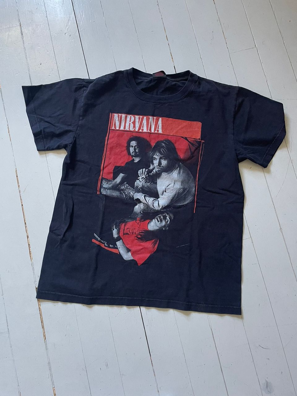 Vintage Nirvana t-paita, koko L
