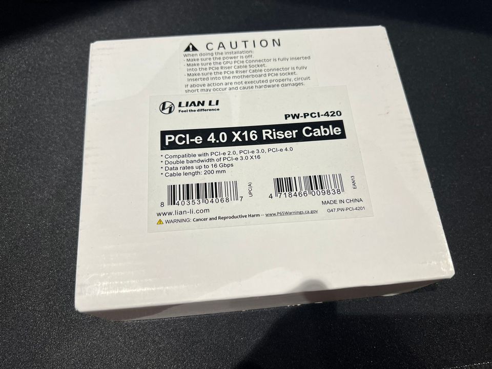 Lian Li PCI-E 4.0 X16 riser cable 200mm