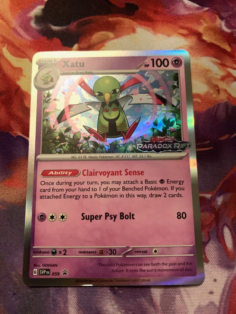 Xatu SVP 059 (Pokemon TCG / Black Star Promo / Staff Prerelease Promo)