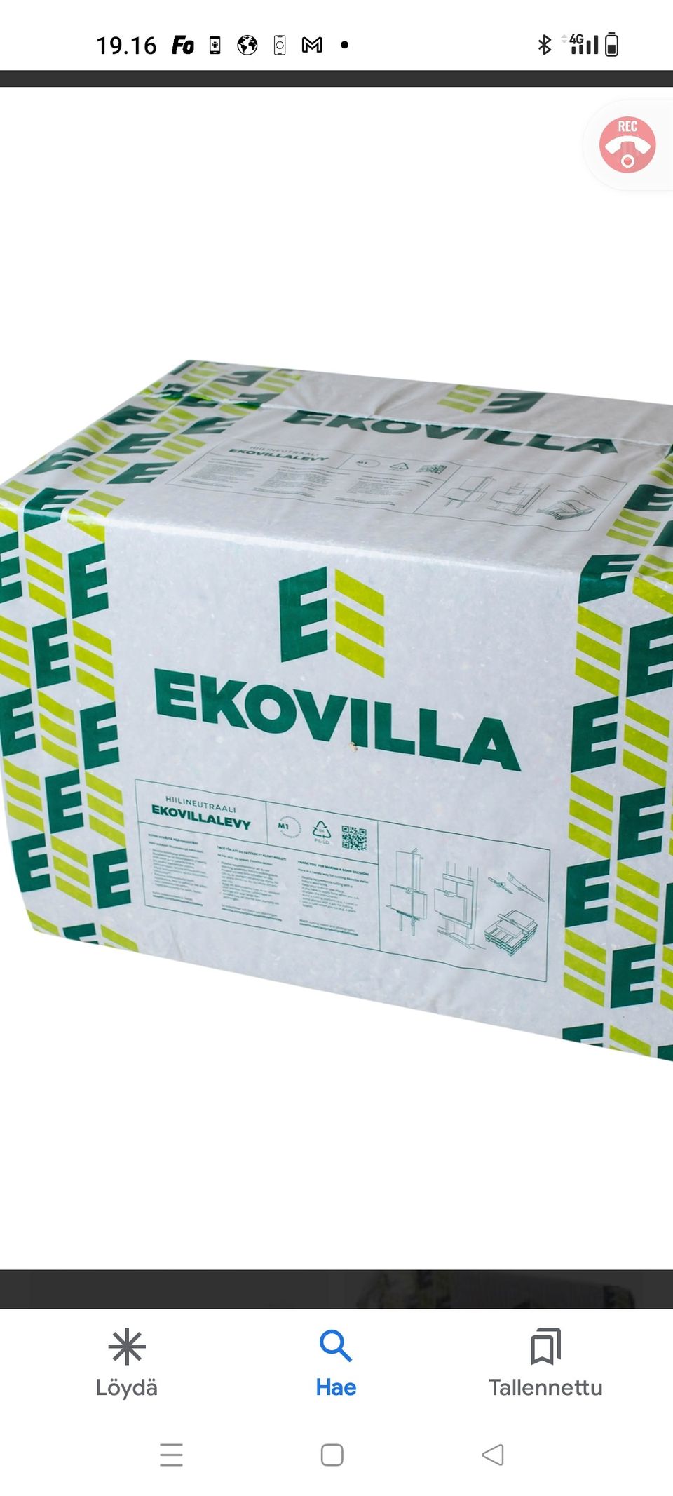 Ekovillalevy 100x565x870mm 2,95 m2/pak