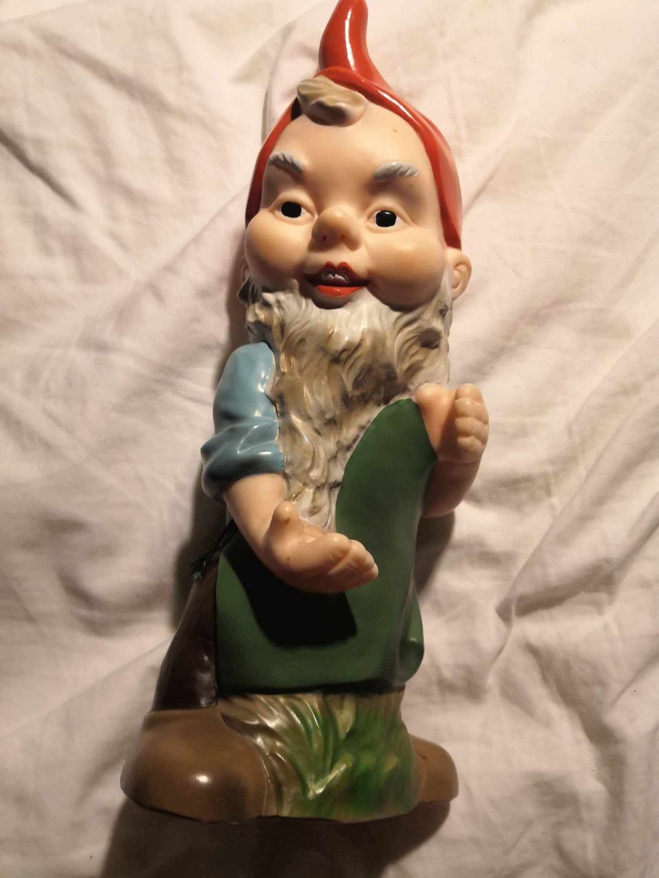 Vintage Heissner Garden Gnome muovifiguuri 944, Hki-Klaukkala-Kuhmoinen