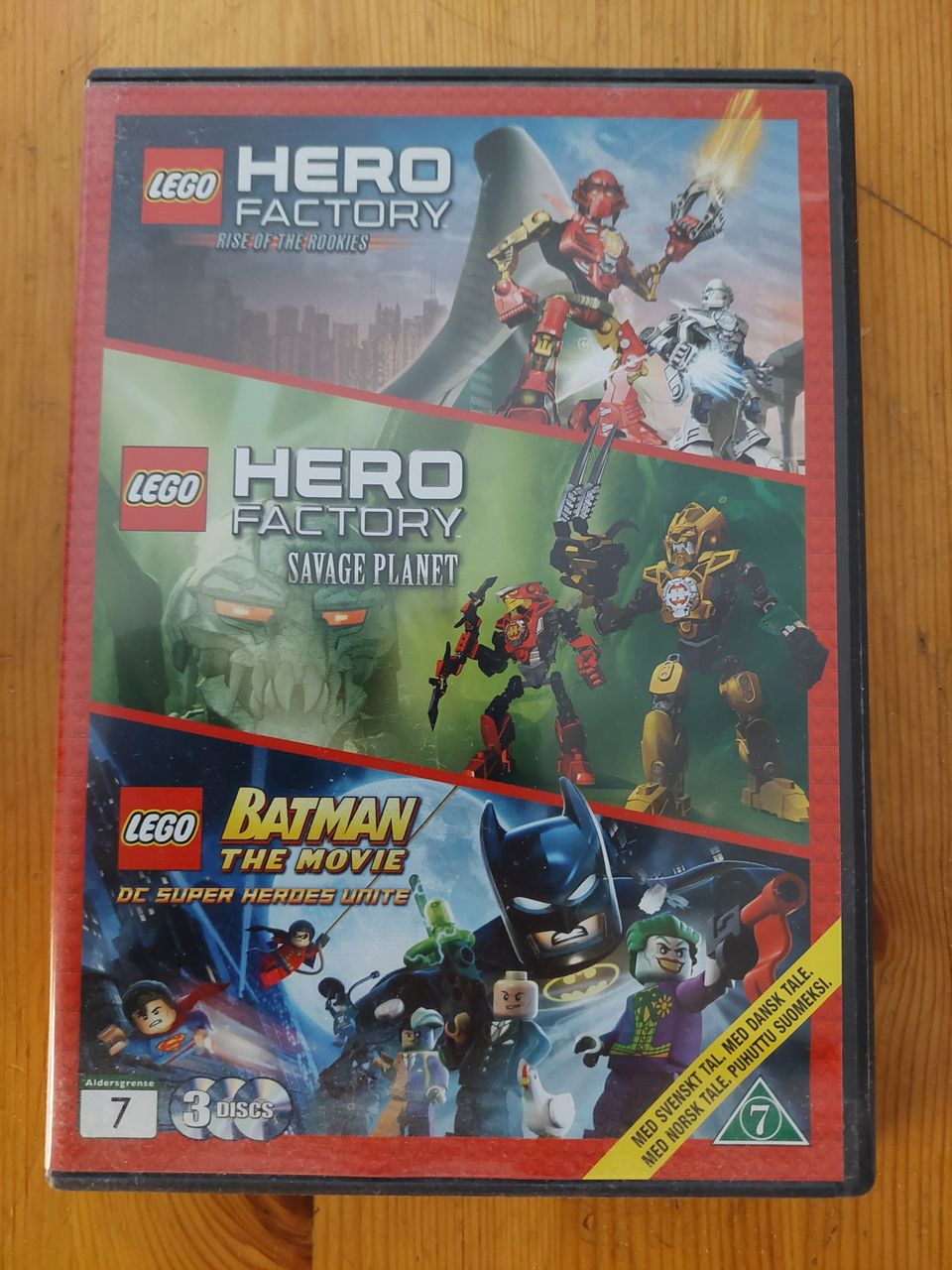 Kolme Lego elokuvaa samoissa kansissa - dvd