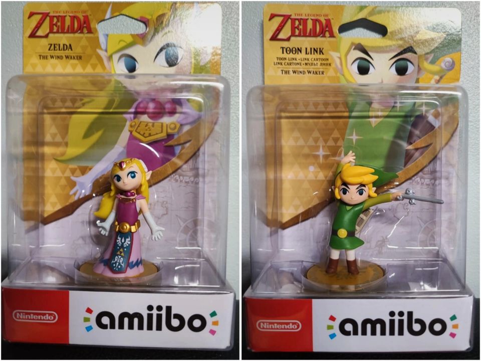 Amiibo Link and Zelda windwaker