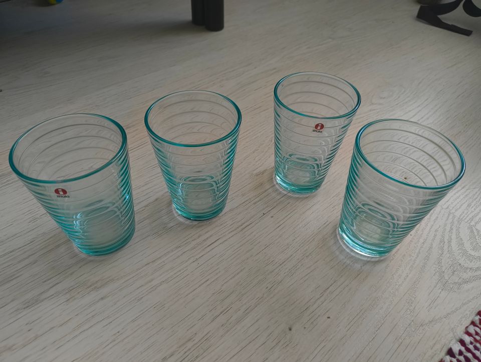 Iittala Aino Aalto vedenvihreä lasit 4 kpl