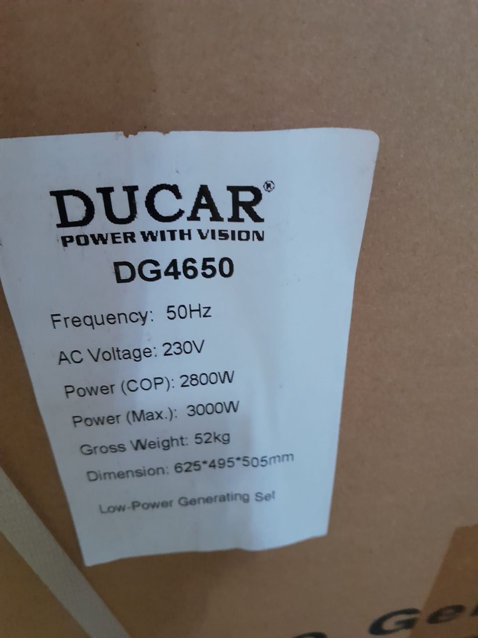 Ducar DG4650 Agregaatti