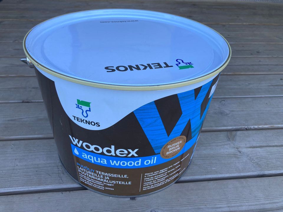Woodex Aqua Wood Oil ruskea terassiöljy 9l